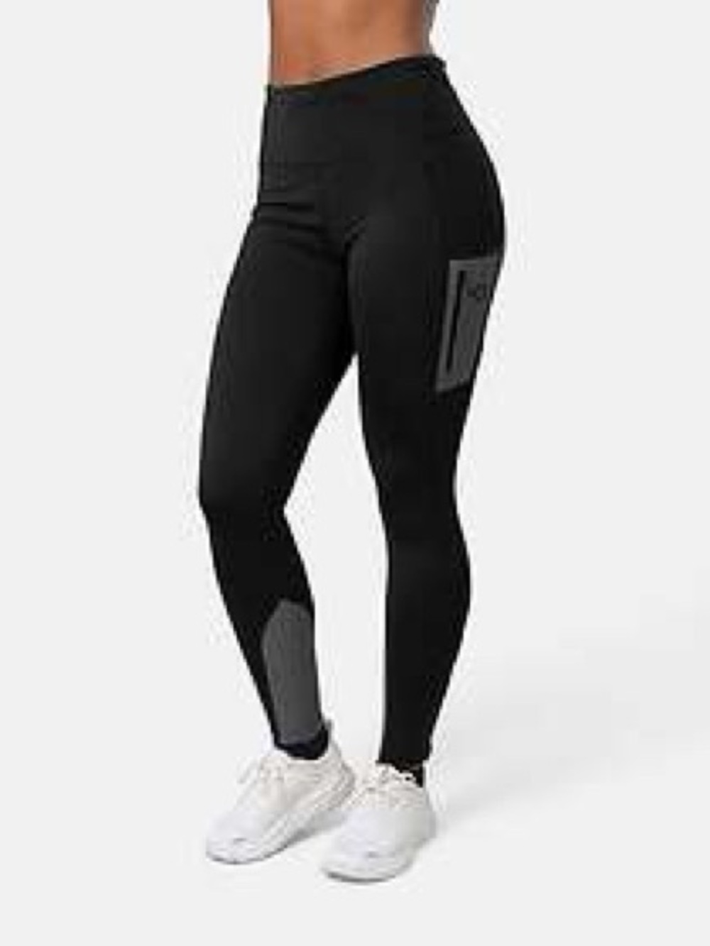 Kari Traa Ane Black Leggings with Gray Accent Panel and Side Pocket